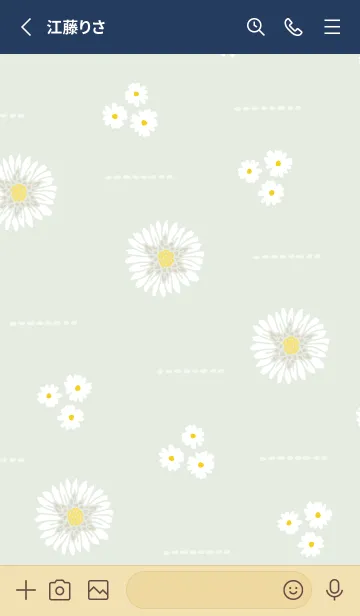[LINE着せ替え] 白い花 大人かわいい2の画像2