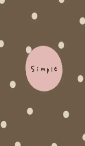 [LINE着せ替え] ブラウンとベージュの水玉。の画像1