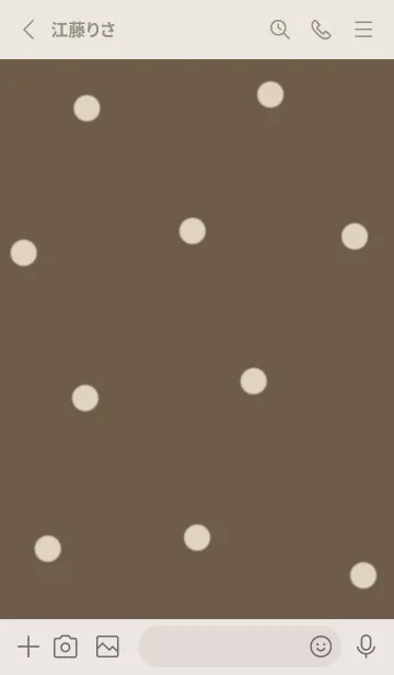 [LINE着せ替え] ブラウンとベージュの水玉。の画像2