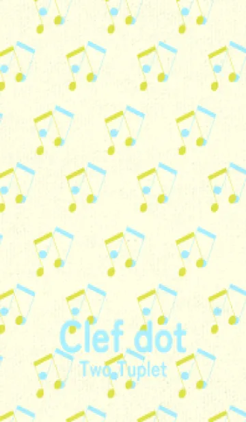 [LINE着せ替え] 2連符柄  シャルトルーズイエローの画像1