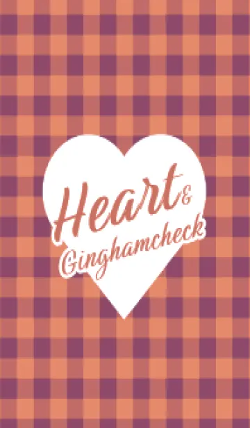 [LINE着せ替え] ハート ギンガムチェック 100の画像1