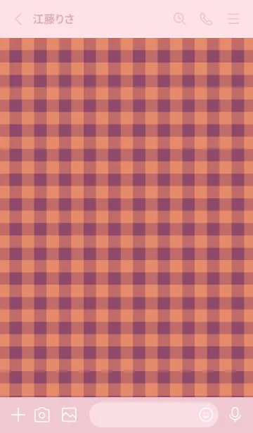[LINE着せ替え] ハート ギンガムチェック 100の画像2