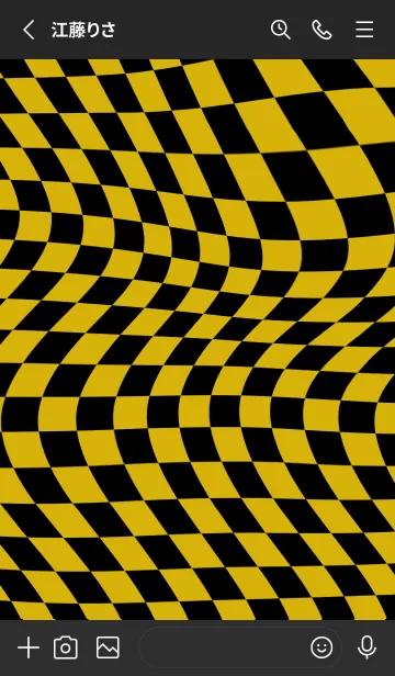 [LINE着せ替え] ✦ Y2K CHECKERED ✦ 01 YELLOW ✦の画像2