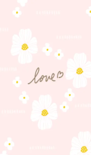 [LINE着せ替え] かわいい 2種の白い花26の画像1