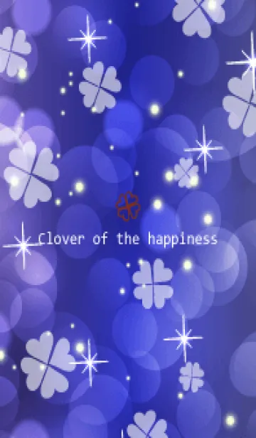 [LINE着せ替え] Clover of the happiness NAVY-3の画像1