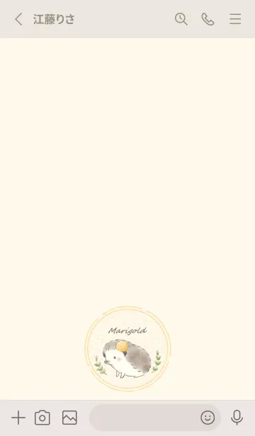 [LINE着せ替え] ハリネズミとマリーゴールド -イエロー-の画像2