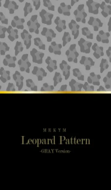 [LINE着せ替え] Leopard Pattern - BLACK GRAY 34の画像1