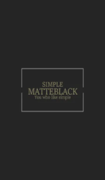 [LINE着せ替え] MATTE BLACK - SIMPLE 19の画像1