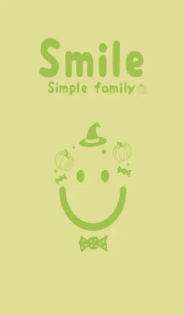 [LINE着せ替え] スマイル＆ハロウィン メロンイエローの画像1