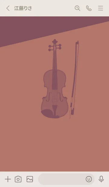 [LINE着せ替え] Violin CLR ブラウンゴールドの画像2