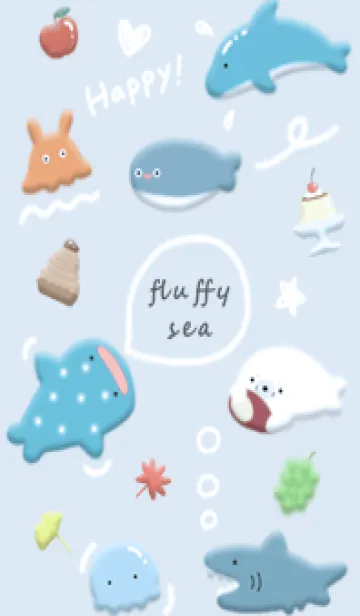 [LINE着せ替え] blue♡Pukufuwa15_1の画像1