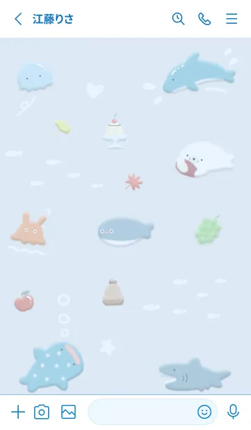 [LINE着せ替え] blue♡Pukufuwa15_1の画像2