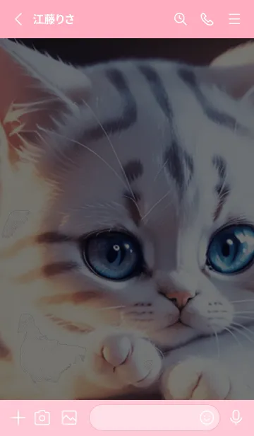 [LINE着せ替え] キュートな甘可愛い猫の着せ替え♥の画像2