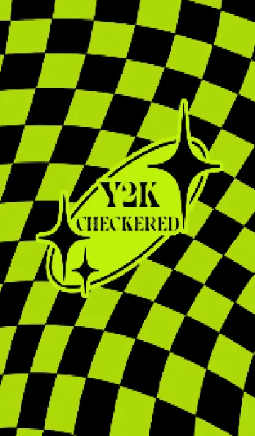 [LINE着せ替え] ✦ Y2K CHECKERED ✦ 01 GREEN 1 ✦の画像1