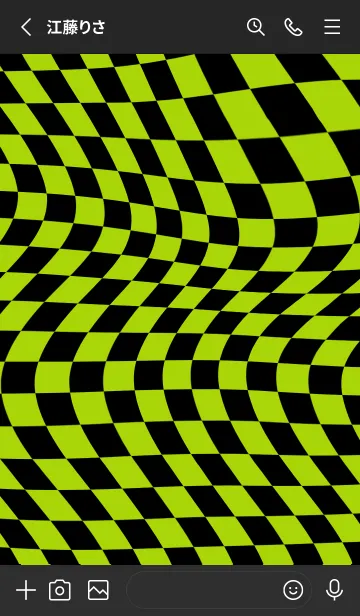 [LINE着せ替え] ✦ Y2K CHECKERED ✦ 01 GREEN 1 ✦の画像2