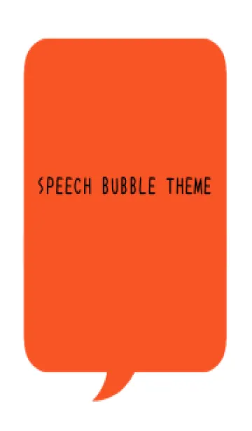 [LINE着せ替え] コミック風カラー吹出/朱色/白の画像1