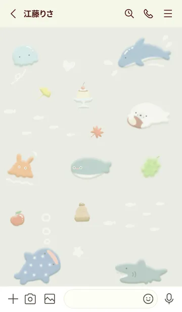 [LINE着せ替え] green♡Pukufuwa07_1の画像2