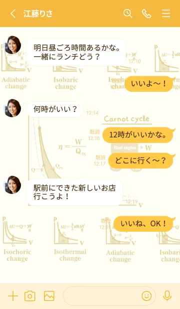 [LINE着せ替え] 物理学 熱力学 PVグラフ編の画像3