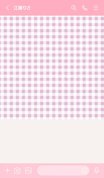 [LINE着せ替え] ピンクチェックとナチュラルレッド。の画像2
