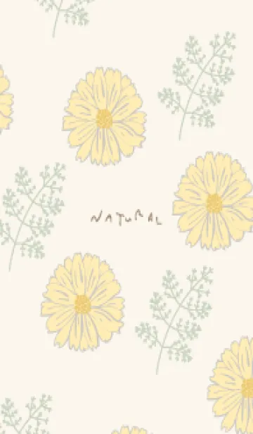 [LINE着せ替え] くすみカラー 花と葉15の画像1