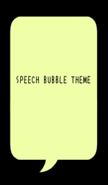 [LINE着せ替え] コミック風カラー吹出/薄黄緑色/黒の画像1