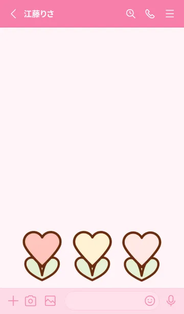 [LINE着せ替え] Little pastel heart flowers 13の画像2