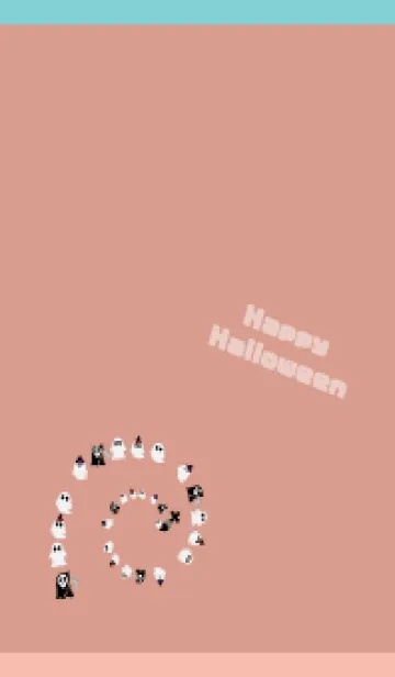 [LINE着せ替え] 墓場のおばけ ピンクと水色の画像1