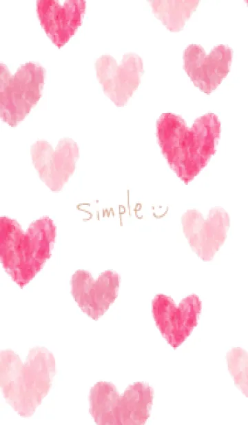 [LINE着せ替え] 大人 水彩 ハート23の画像1