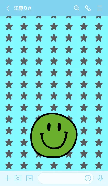 [LINE着せ替え] 手書き スタースマイル 40の画像2