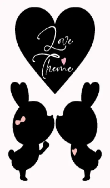 [LINE着せ替え] LOVE THEME Black & Pink.16の画像1