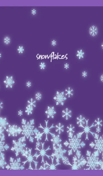 [LINE着せ替え] 輝く雪の結晶 紫色の画像1
