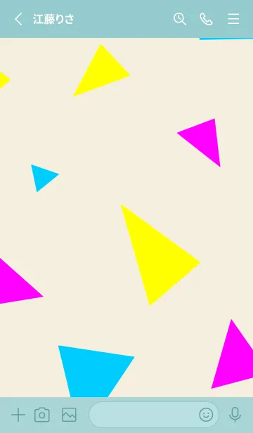 [LINE着せ替え] 3色三角20の画像2