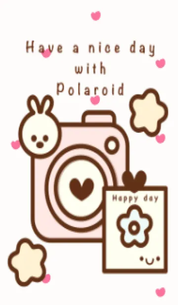 [LINE着せ替え] Happy pastel polaroid 8の画像1