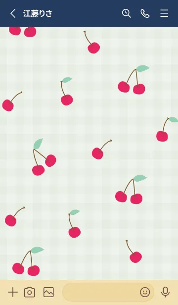 [LINE着せ替え] さくらんぼ くすみカラー27の画像2