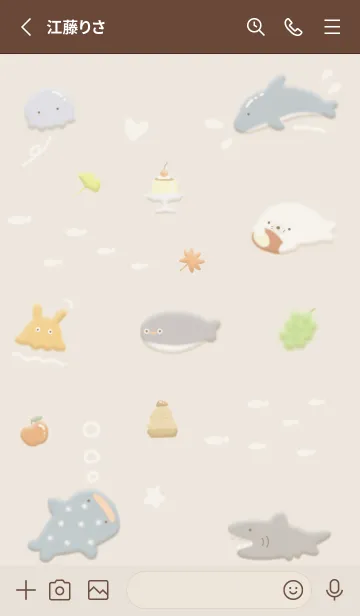 [LINE着せ替え] beige♡Pukufuwa05_1の画像2