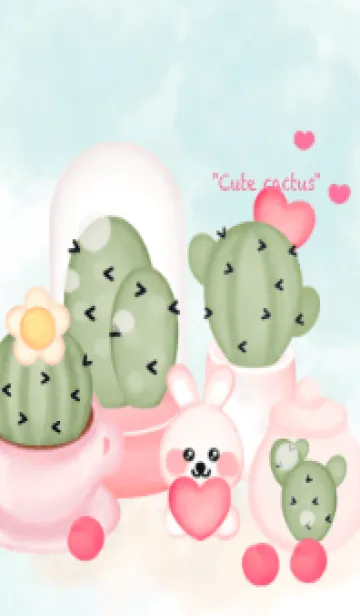 [LINE着せ替え] I love cactus 70 :)の画像1