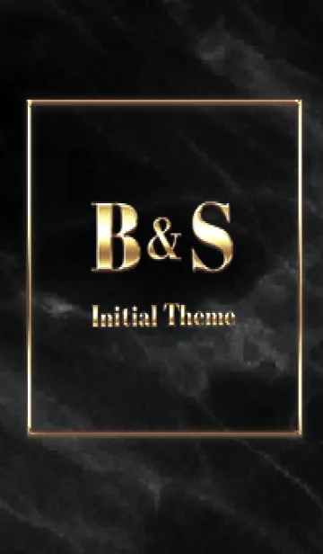 [LINE着せ替え] 【 B&S 】Initial Theme Gold - ブラックの画像1