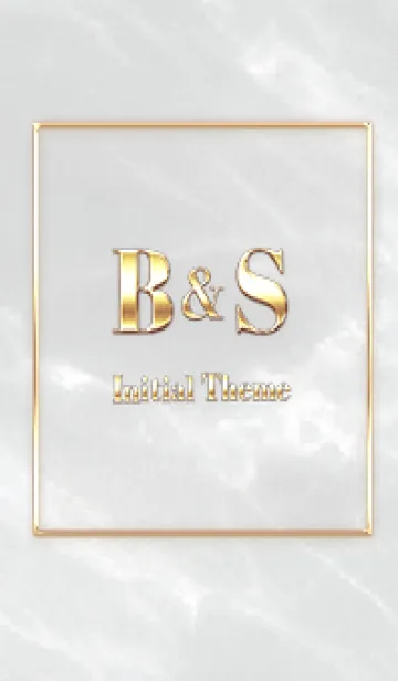 [LINE着せ替え] 【 B&S 】Initial Theme Gold - グレーの画像1