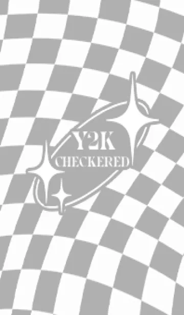 [LINE着せ替え] ✦ Y2K CHECKERED ✦ 03 GRAY ✦の画像1