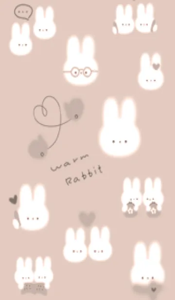 [LINE着せ替え] orange♡あったかうさぎ13_1の画像1