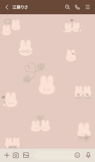 [LINE着せ替え] orange♡あったかうさぎ13_1の画像2