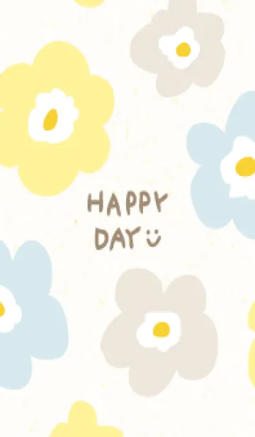 [LINE着せ替え] 北欧風 3色 花30の画像1