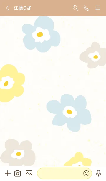 [LINE着せ替え] 北欧風 3色 花30の画像2