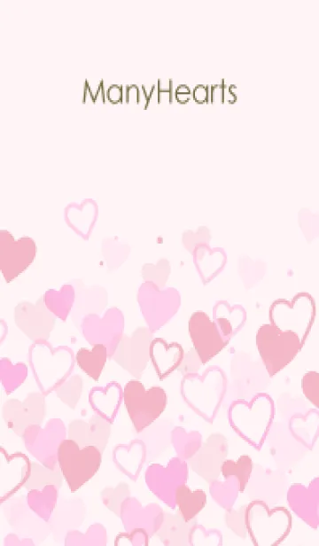 [LINE着せ替え] Many Hearts-PINK 90の画像1