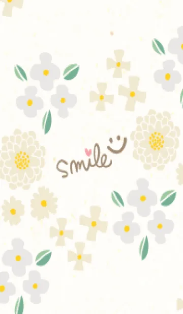 [LINE着せ替え] 大人なベージュとカラフルな花8の画像1