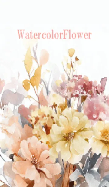 [LINE着せ替え] Watercolor Dry Flower-PINK-23の画像1