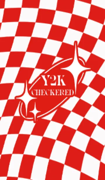 [LINE着せ替え] ✦ Y2K CHECKERED ✦ 03 RED ✦の画像1