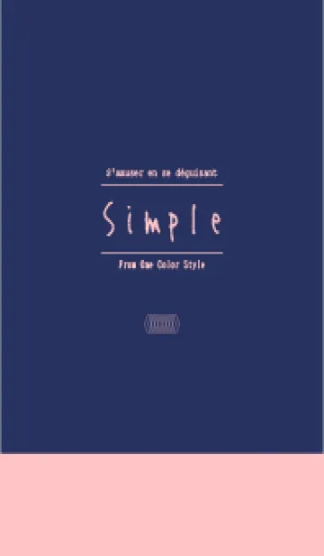 [LINE着せ替え] Simple／ネイビーピンクの画像1