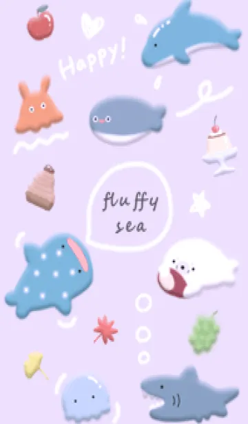 [LINE着せ替え] purple♡Pukufuwa12_1の画像1