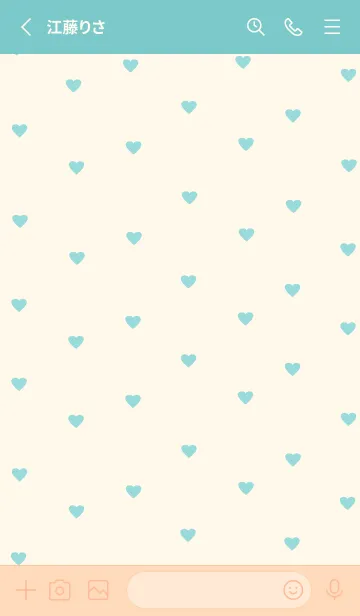 [LINE着せ替え] pattern_heart :ivorygreenの画像2